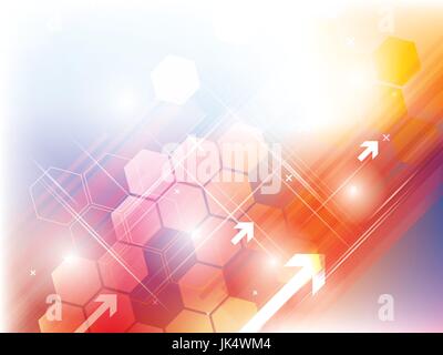 Abstract technology orange yellow background vector Stock Vector