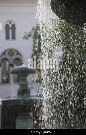 Germany, Bavaria, Munich, University Fountain, Geschwister-Scholl Platz square, Stock Photo