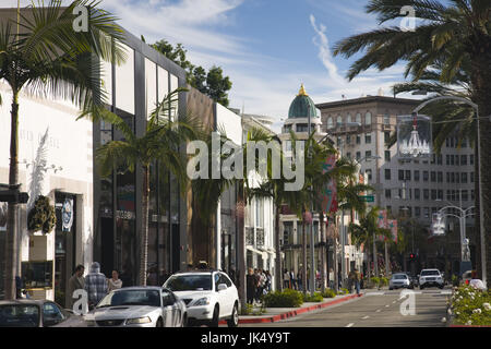 Shops along Rodeo Drive, Beverly Hills, Los Angeles, California, USA ...