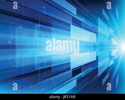 abstract technology background vector with hexagons Stock Vector