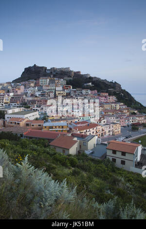 Italy, Sardinia, North Western Sardinia, Castelsardo, dawn Stock Photo