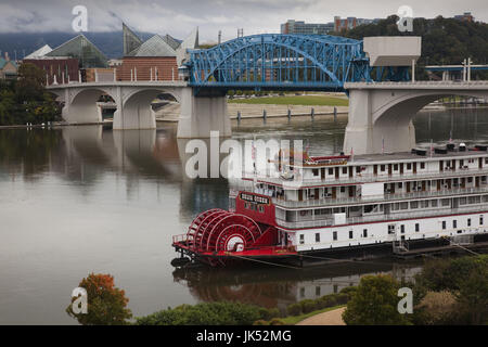 USA, Tennessee, Chattanooga, Delta Queen riverboat, Tennessee River Stock Photo