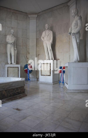 Dominican Republic, Santo Domingo, Zona Colonial, Parque Independencia, Altar de la Patria, monument to three national heroes, Duarte, Sanchez, & Mella Stock Photo