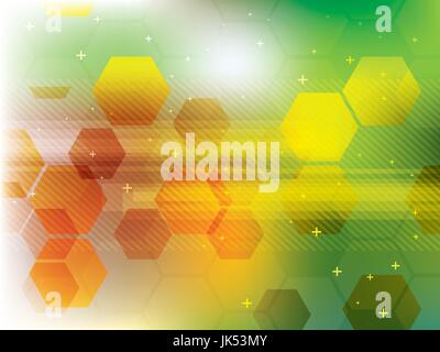 Technology background green futuristic abstract  in digital vector with hexagon. Stock Vector