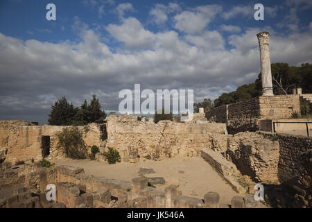 Tunisia, Tunis, Carthage, Byrsa Hill, Roman-era ruins Stock Photo