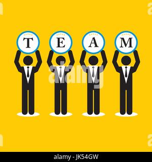 Businessman cooperation in teamwork vector illustration Stock Vector