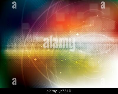 abstract technology background with hexagons and binary code ...