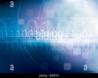 abstract technology background with hexagons and binary code ...