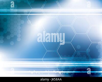 abstract technology background with hexagons Stock Vector