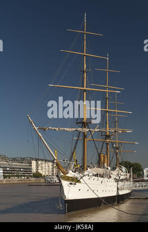 Argentina, Buenos Aires, Puerto Madero, Museo Fragata Sarmiento, sail training ship of the Argentine Navy Stock Photo