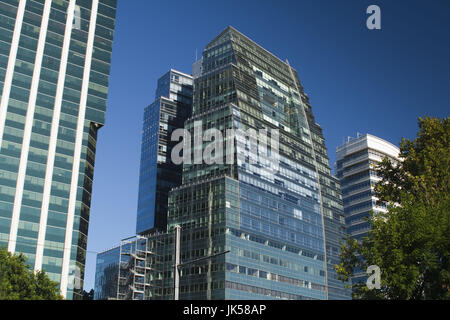 Argentina, Buenos Aires, Avenida E. Madero business district, detail of Bouchard Plaza 599 Stock Photo