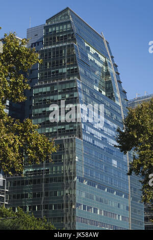 Argentina, Buenos Aires, Avenida E. Madero business district, detail of Bouchard Plaza 599 Stock Photo