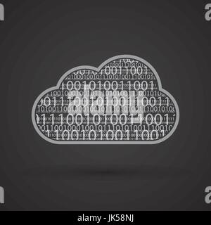Concept of storage and file access in cloud computing Stock Vector
