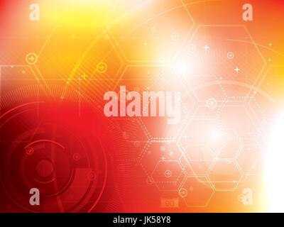 abstract technology background with hexagons Stock Vector