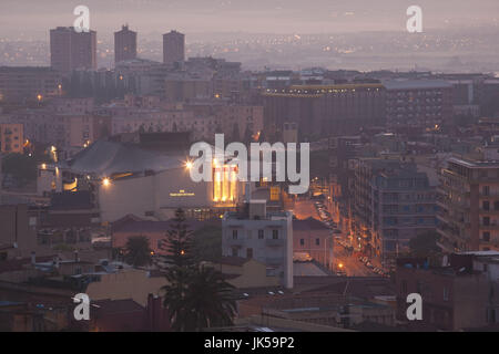 Italy, Sardinia, Cagliari, view from Il Castello Old Town, dawn Stock Photo