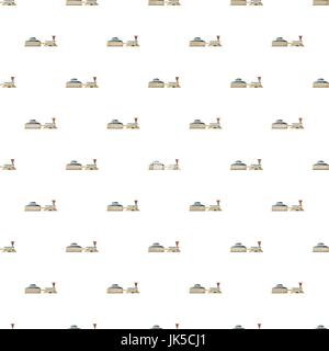 Large stock and factory pattern seamless repeat in cartoon style vector illustration Stock Vector