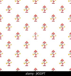 Childrens carousel with planes pattern seamless repeat in cartoon style vector illustration Stock Vector