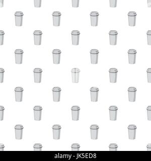 Take away paper cup in cartoon style isolated on white background vector illustration Stock Vector