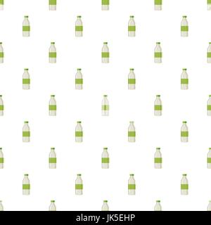 Plastic bottle for dairy foods in cartoon style isolated on white background vector illustration Stock Vector