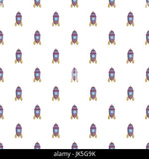 Purple toy rocket pattern Stock Vector