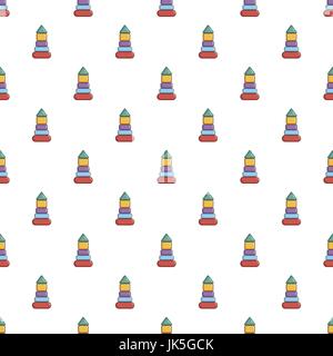 Colorful pyramid toy pattern Stock Vector