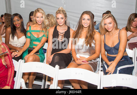 MIAMI BEACH, FL - JULY 21: Guest attend the SWIMMIAMI HAH (Hot-As-Hell) 2018 fashion show at Show Tent in Miami Beach. July 21, 2017. Credit Aaron Gilbert/MediaPunch Stock Photo