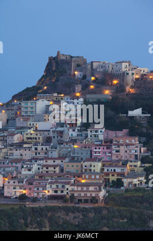 Italy, Sardinia, North Western Sardinia, Castelsardo, dawn Stock Photo