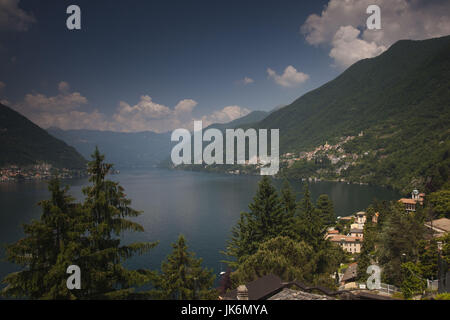 Italy, Lombardy, Lakes Region, Lake Como, Pognana Lario, town view Stock Photo