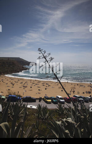 Malta, Northwest Malta, Golden Bay Beach Stock Photo