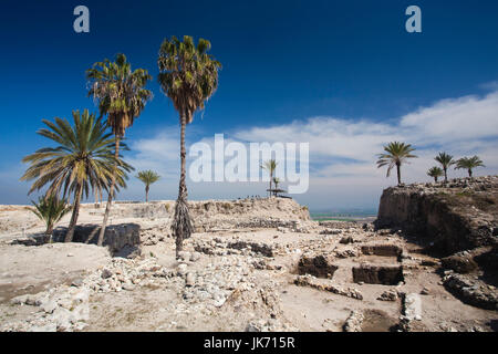 Israel, North Coast, Megiddo, Megiddo National Park, also known as Armageddon, ruins of ancient city Stock Photo