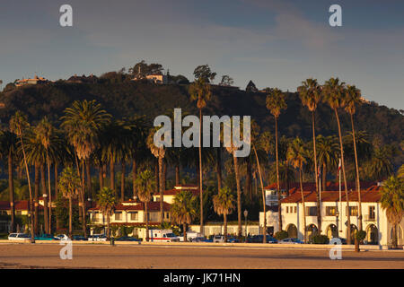 USA, California, Southern California, Santa Barbara, Cabrillo Boulevard, sunrise Stock Photo