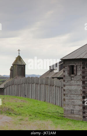 USA, California, Northern California, North Coast, Fort Ross, Fort Ross State Historic Park, site of Russian trading colony established in 1812, Russian Orthodox Church Stock Photo