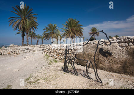 Israel, North Coast, Megiddo, Megiddo National Park, also known as Armageddon, ruins of ancient city Stock Photo