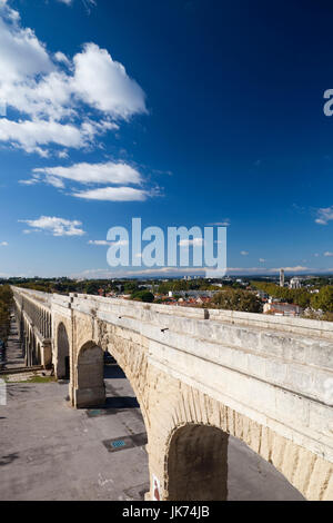 France, Languedoc-Roussillon, Herault Department, Montpellier, St-Clement Aqueduct Stock Photo
