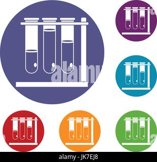 Three beakers icons set vector color Stock Vector Image & Art - Alamy