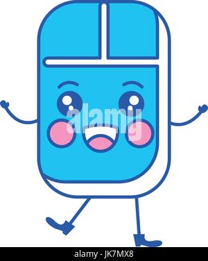 computer mouse kawaii character vector illustration design Stock Vector