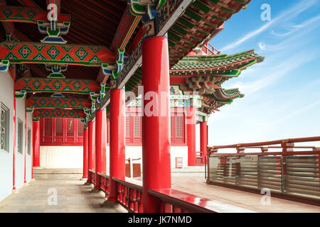 Tengwang Pavilion,Nanchang,traditional, ancient Chinese architecture, made of wood. Stock Photo