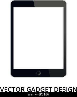 Tablet pc on white background. Realistic vector illustration, for graphic and web design Stock Vector