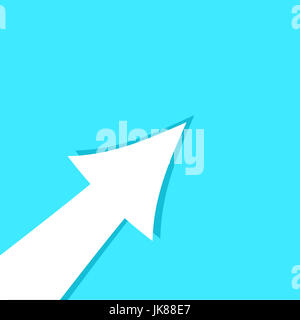 Arrow Up flat blue and white colors rounded raster icon Stock Photo - Alamy