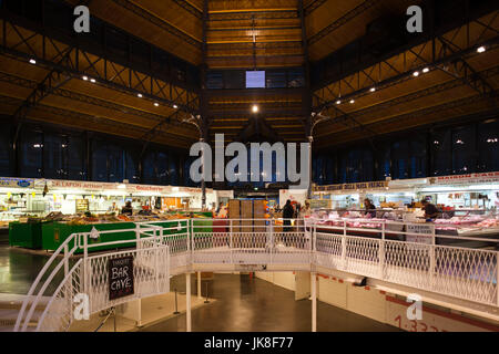 France, Midi-Pyrenees Region, Tarn Department, Albi, covered market, interior Stock Photo