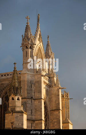 Spain, Castilla y Leon Region, Leon Province, Leon, Catedral de Leon, cathedral, morning Stock Photo