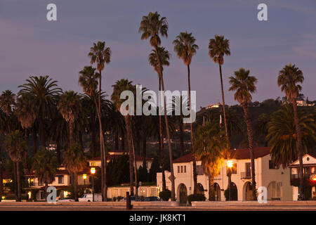 USA, California, Southern California, Santa Barbara, Cabrillo Boulevard, sunrise Stock Photo