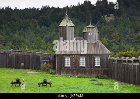 USA, California, Northern California, North Coast, Fort Ross, Fort Ross State Historic Park, site of Russian trading colony established in 1812, Russian Orthodox Church Stock Photo