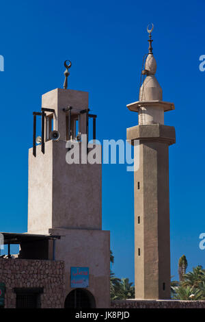 Jordan, Aqaba, old and new minarets Stock Photo