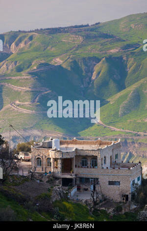 Jordan, Umm Qais-Gadara, view toward the Golan Heights and Lake Galilee Stock Photo