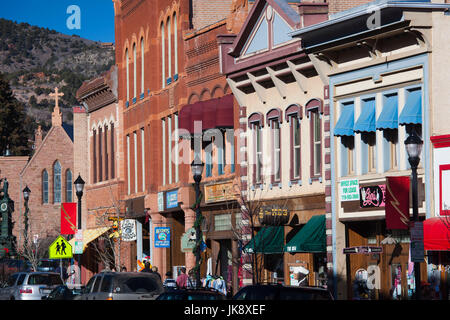 USA, Colorado, Manitou Springs, Manitou Avenue Stock Photo