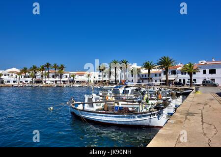 Fornells fishing village menorca minorca Spain Stock Photo