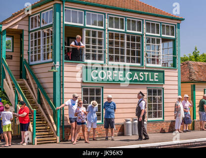 Corfe Castle railway station Stock Photo