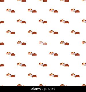 Single wooden bed pattern Stock Vector