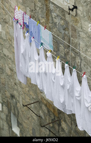 Fassade, Wäscheleine, Detail, Stock Photo